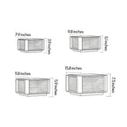 Modern Pillar Lights Layered Ribbed Glass Outdoor Light
