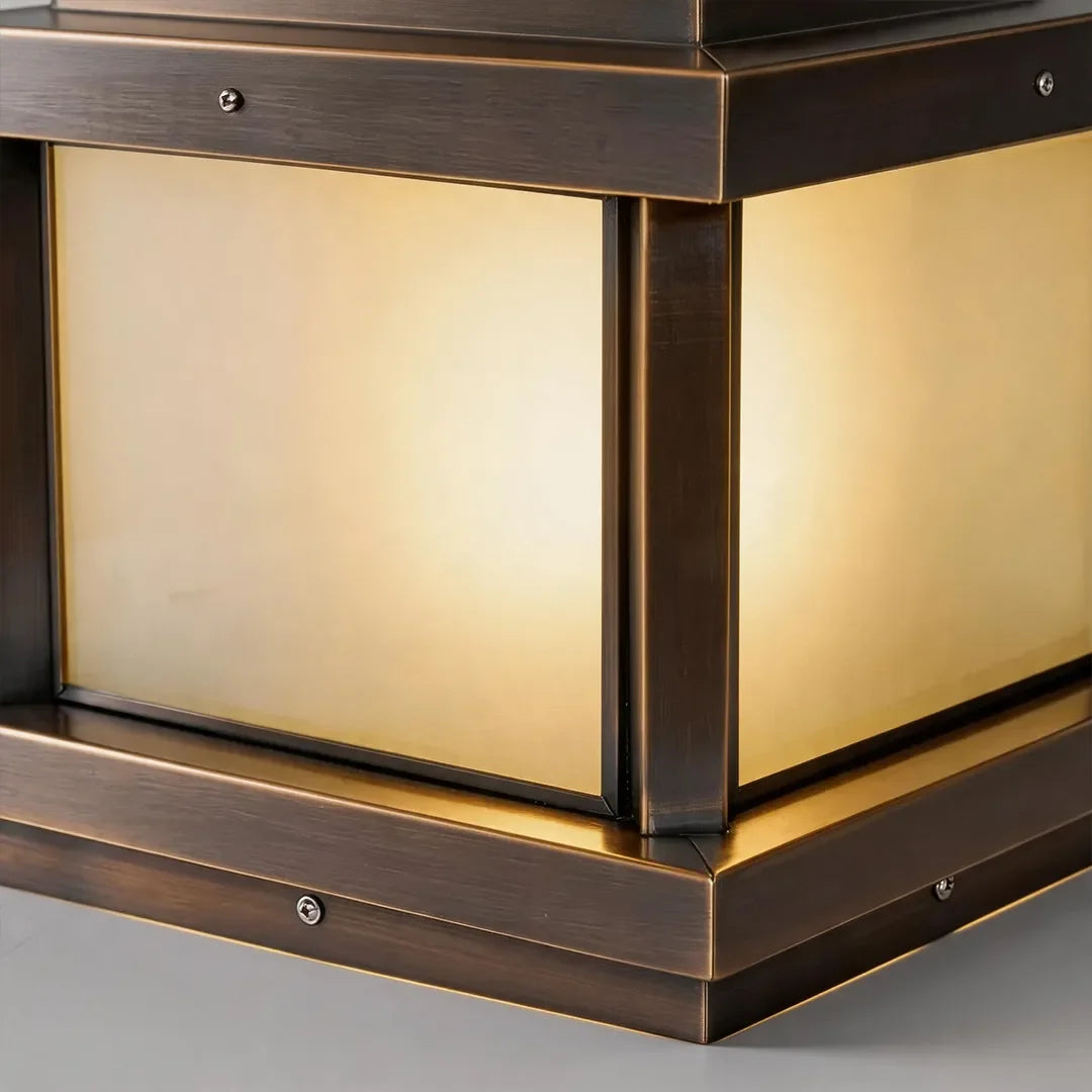 Outdoor Lights for Pillar Tops Modern Copper Waterproof Light