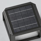 Modern Pillar Lights Layered Ribbed Glass Outdoor Light