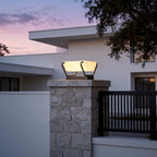 Solar Pillar Lighting Modern Waterproof Garden Gate Light