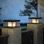 [Open-Box]Solar Pillar Lights Waterproof LED Glass Acrylic Modern Light