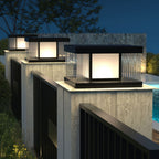 [Open-Box]Solar Pillar Lights Waterproof LED Glass Acrylic Modern Light