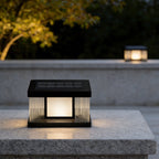 [Open-Box]Solar Pillar Lights Waterproof LED Glass Acrylic Modern Light