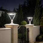 Solar Pillar Lights Circular Dual Motion Sensor LED Light