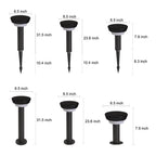 Solar Powered Garden Path Lights Black Cylindrical Light