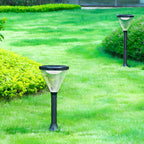 Solar Powered Lawn Lights Modern Black LED Landscape Lighting