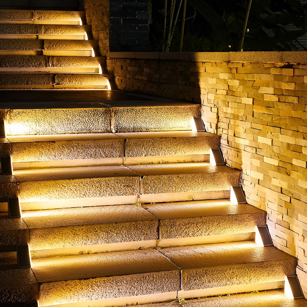 Solar Powered Lights for Steps Modern Waterproof Triangle Ladder Light