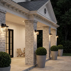 Solar Powered Outdoor Wall Sconce Retro Glass Light