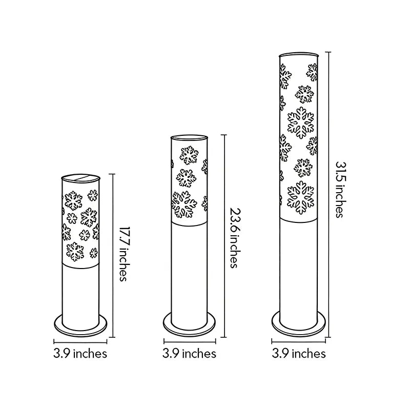 bollard solar pathway lights Modern Outdoor Garden Lawn Light
