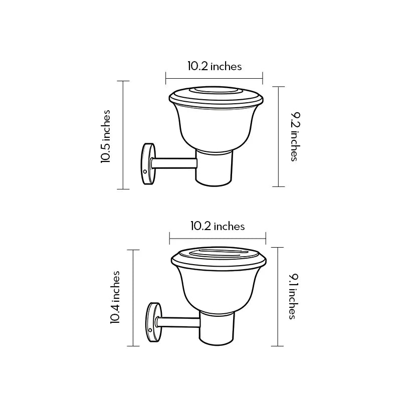 Modern Outdoor Wall Lights Rounded Cup-Shaped Light