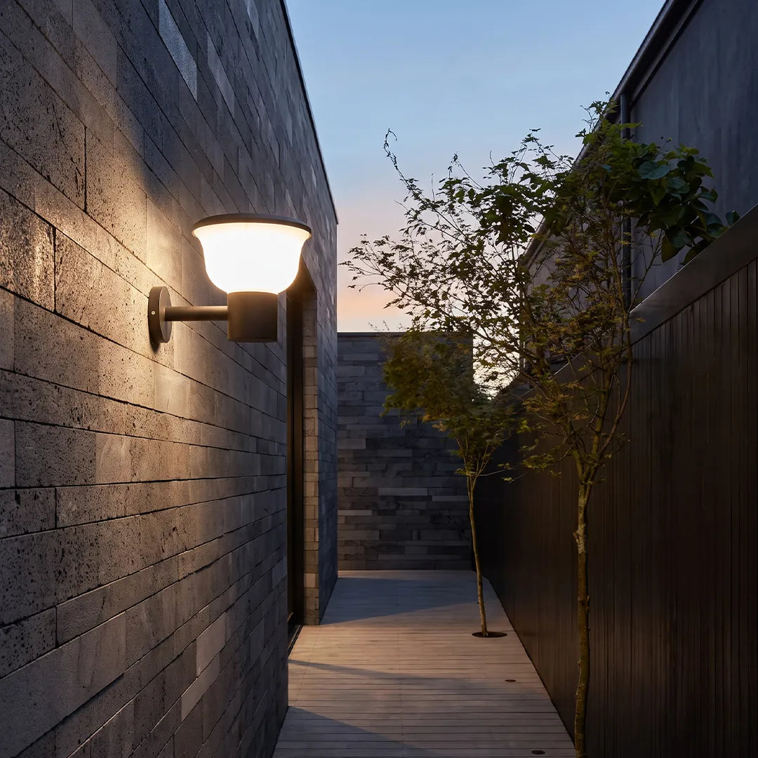 Modern Outdoor Wall Lights Rounded Cup-Shaped Light