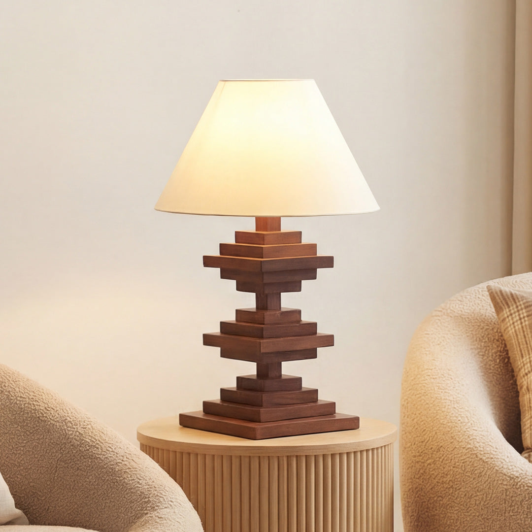 Solid Wood Table Lamps American Retro Full-Spectrum Lamp