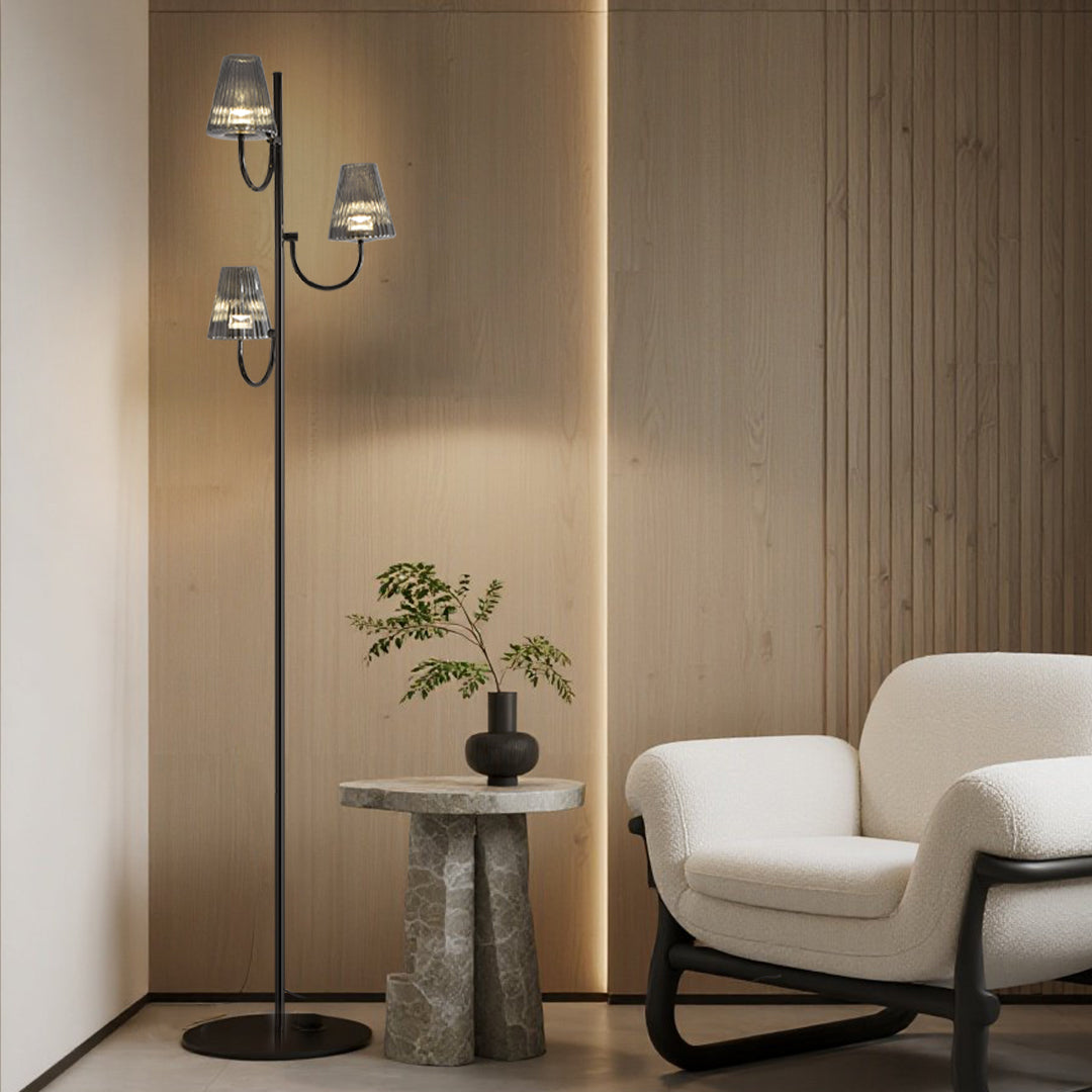 Black Contemporary Floor Lamp Minimalist American Style