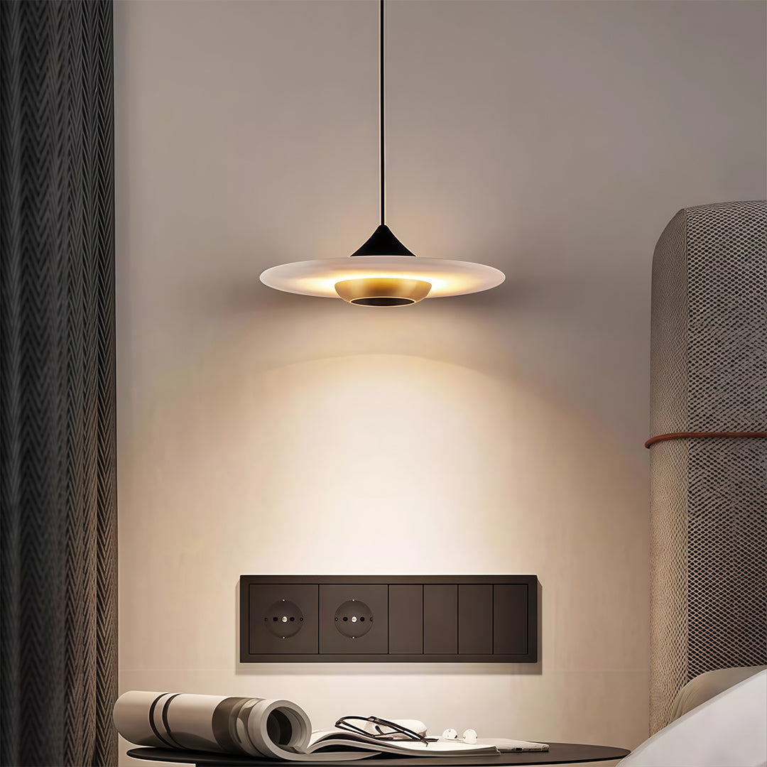 Modern LED Pendant Lights Minimalist Marble UFO Ceiling Light