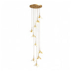 Staircase Chandelier Ideas Art Ceramic Flower Ceiling Light