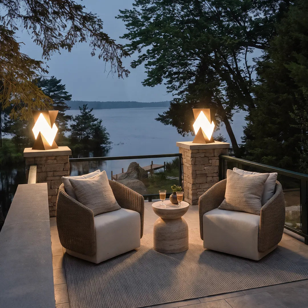 Special Shaped Pillar Light Modern Style Waterproof LED Post Light