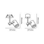 Spotlight Ceiling Light Bauhaus Adjustable Rod LED Light