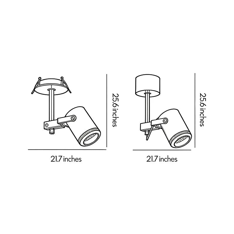 Spotlight Ceiling Light Bauhaus Adjustable Rod LED Light