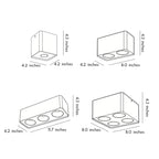 Spotlight LED Square H-Shape LED Recessed Meatl Light