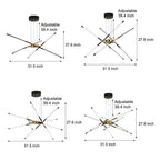 Modern Stepless Dimming Long LED Linear Sputnik LED Chandeliers - Gold/Black+Gold
