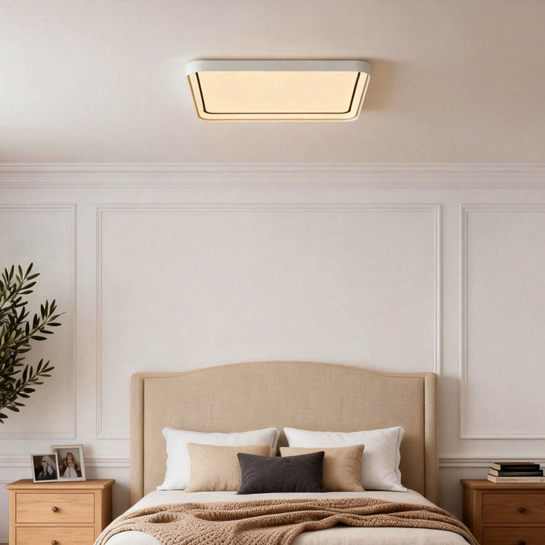 Square Flush Mount Ceiling Light Modern LED Metal Light