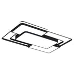Flush Mount Square Light LED Geometric Overlapping Light