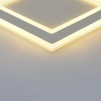 Square Flush Mount Light Modern Embedded White Ceiling Light