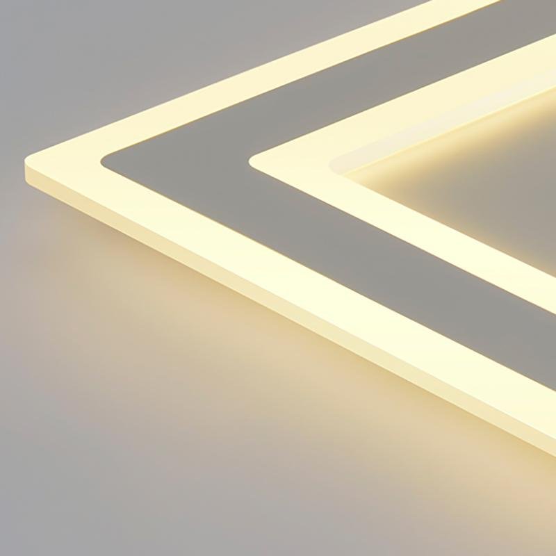 Square Flush Mount Light Modern Embedded White Ceiling Light