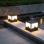 Square Outdoor Lights Simple Geometry Waterproof LED Light
