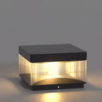Square Pillar Lights Industrial Black Outdoor Waterproof Post Lights