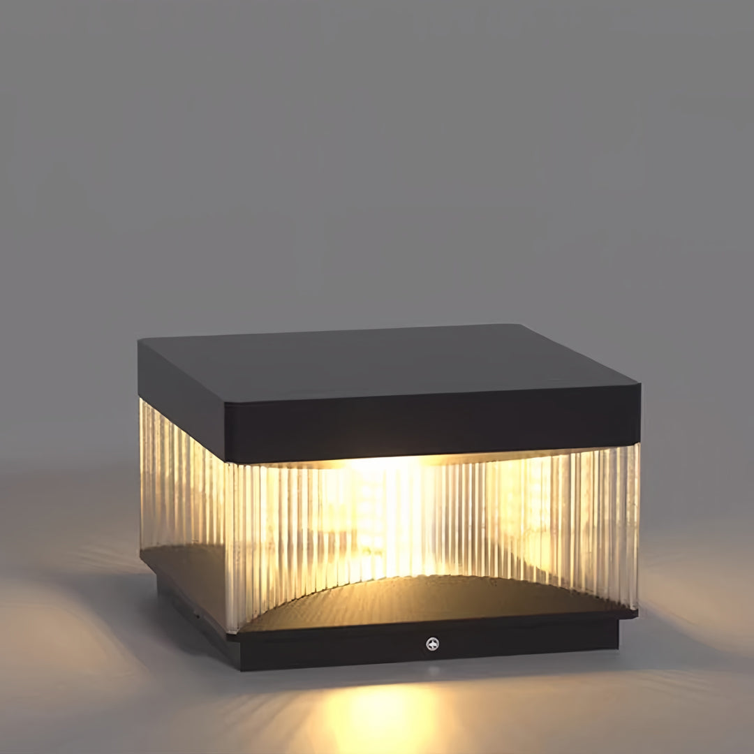 Square Pillar Lights Industrial Black Outdoor Waterproof Post Lights