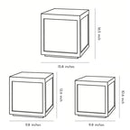 Square Pillar Lights Black Outdoor LED Metal Fixture