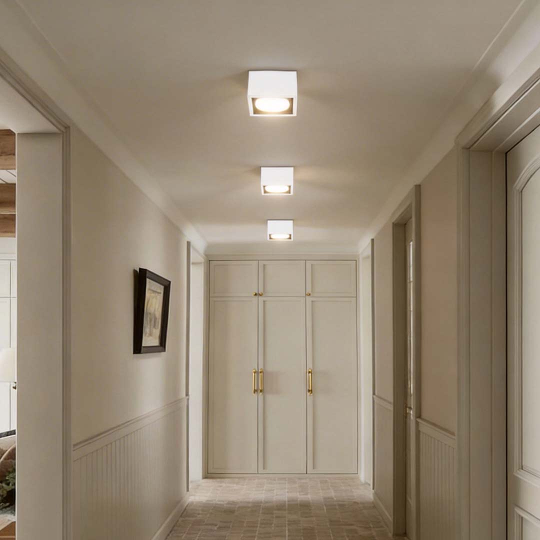 Square Recessed Downlight Minimalist Adjustable Iron Light