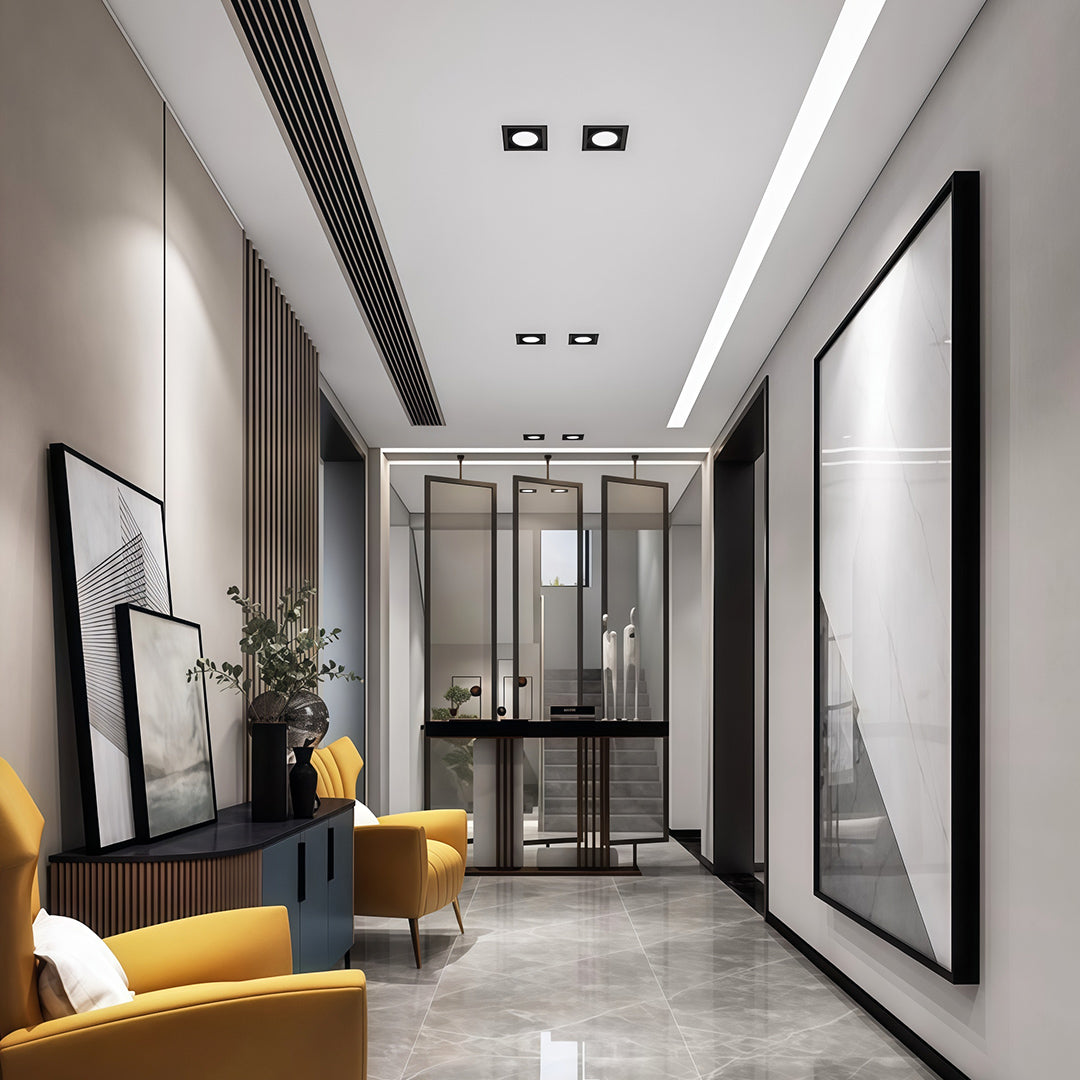 Square Recessed Downlight LED Aluminum Eye Protection Light
