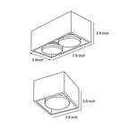 Square Recessed Downlight Minimalist Adjustable Iron Light