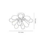Flush Mount Stained Glass Light Fixtures Artistic Ceiling Light