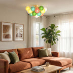 Stained Glass Flush Mount Light Modern LED Creative Ceiling Light