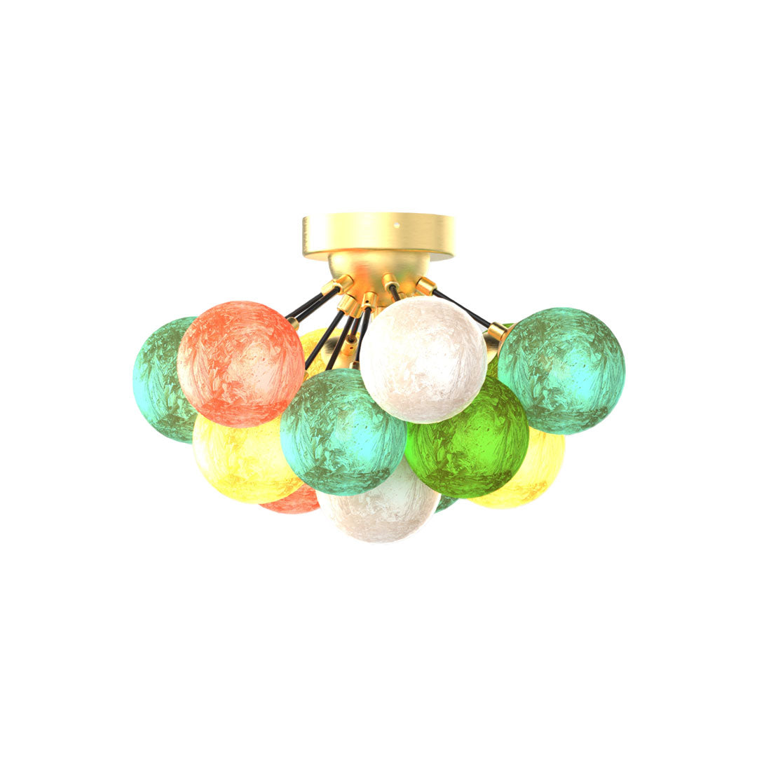 Stained Glass Flush Mount Light Modern LED Creative Ceiling Light
