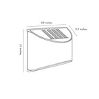 Stainless Steel Wall Lamp Waterproof Silver Solar Light