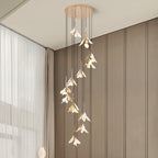 Staircase Chandelier Ideas Art Ceramic Flower Ceiling Light