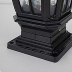 Stone Pillar Light Fixture Retro Pavilion-Style LED Light