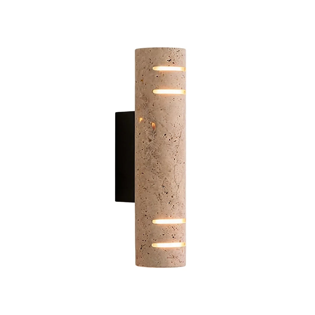 Stone Wall Light Natural Yellow Travertine Outdoor LED Light
