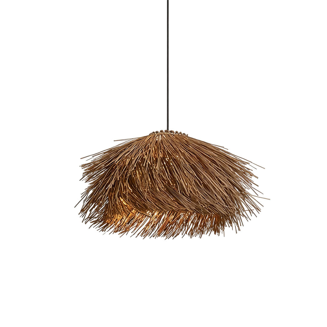 Straw Pendant Light Rustic Farmhouse Rattan Ceiling Light