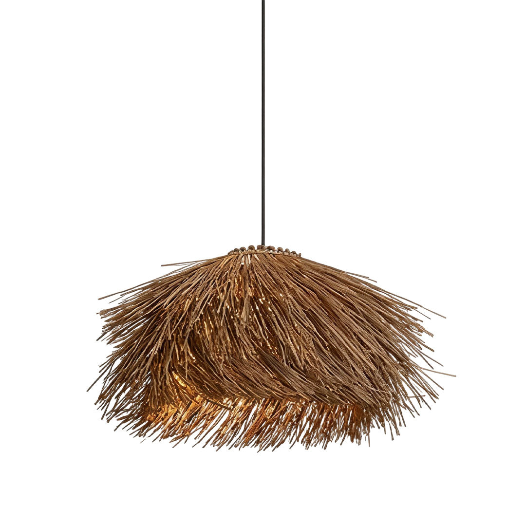 Straw Pendant Light Rustic Farmhouse Rattan Ceiling Light