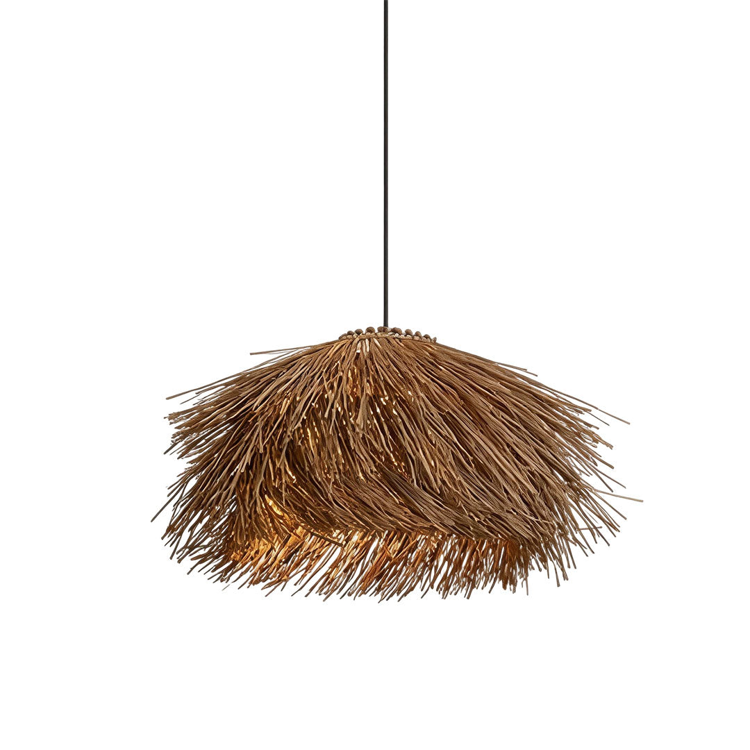 Straw Pendant Light Rustic Farmhouse Rattan Ceiling Light