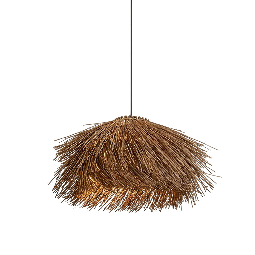 Straw Pendant Light Rustic Farmhouse Rattan Ceiling Light