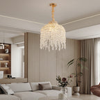 Teardrop Crystal Chandelier French Metal Ceiling Lights