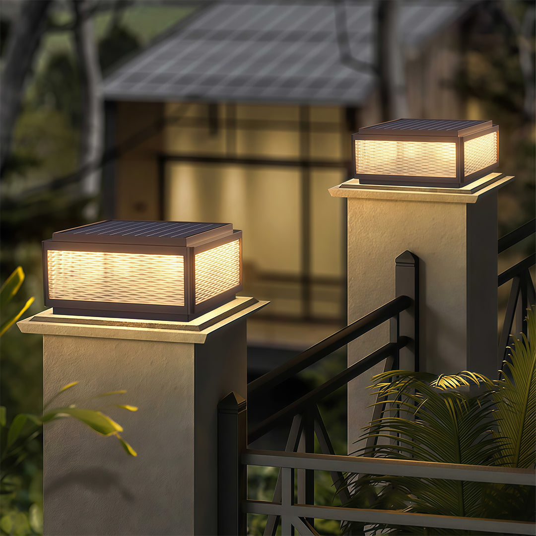 Outdoor Pillar Top Lights Waterproof Minimalist Post Light