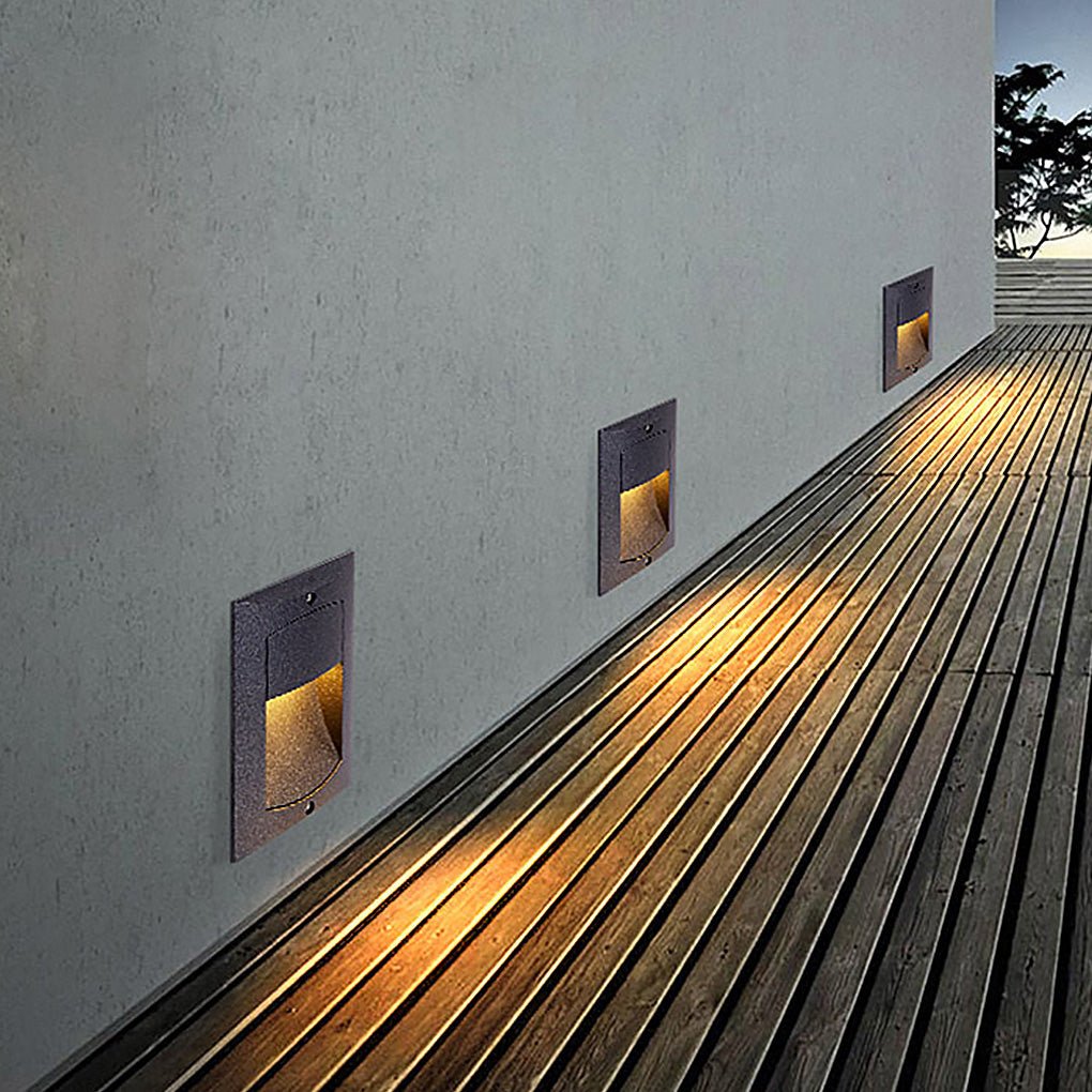 Surface Mounted Step Lights LED Black Modern Outdoor Light