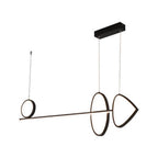 Novelty Lines Circle Chandelier Light Cupid Shape Dining Room Chandeliers